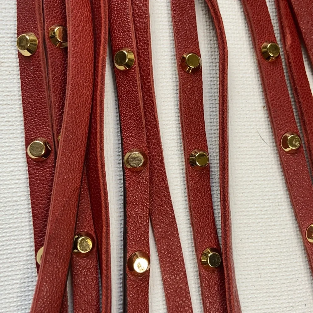Michael Kors Red Suede Fringe Bag